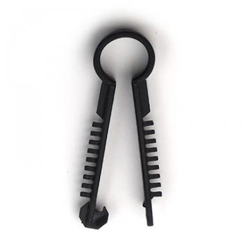 Pontet cheville rond noir (Lot de 100) Fiala