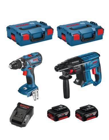 Kit 2 outils : Perceuse-visseuse GSR 18V-28 + Perforateur GBH 18V-21 BOSCH