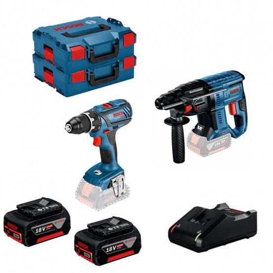 Kit 2 outils : Perceuse-visseuse GSR 18V-28 + Perforateur GBH 18V-21 BOSCH